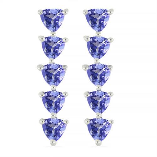 BUY TANZANITE MULTI GEMSTONE EARRINGS IN STERLING SILVER